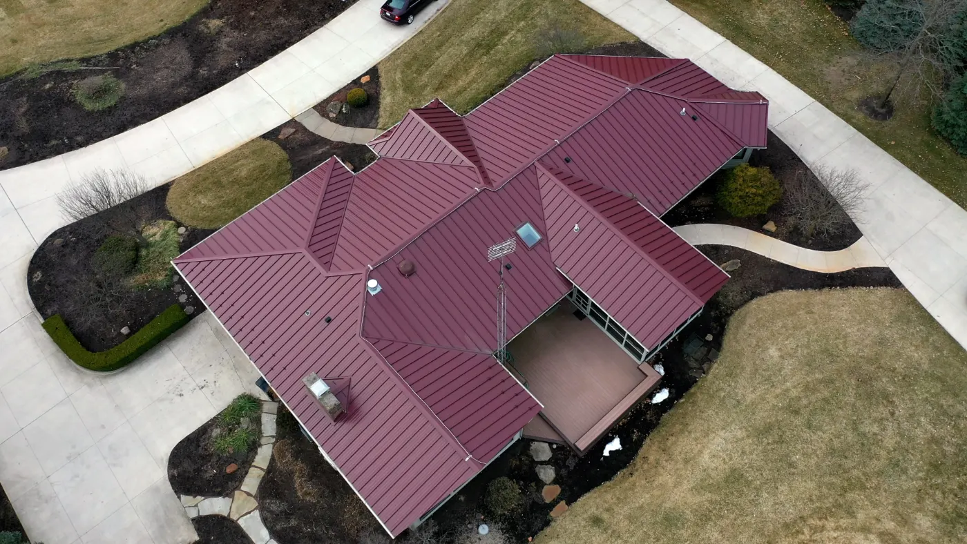 Storm damage documentation on a Plymouth commercial building